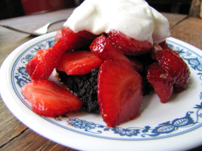 Chocolate strawberry shortcake