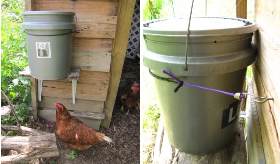 5 gallon bucket automatic chicken waterer diy