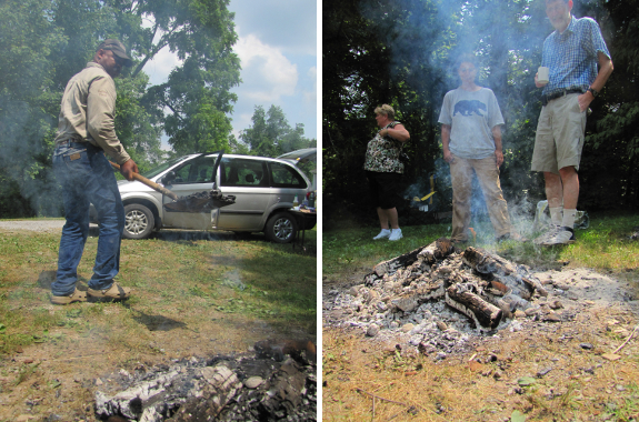 Making charcoal