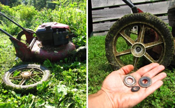 walk behind mulching mower rear wheel problem part 2