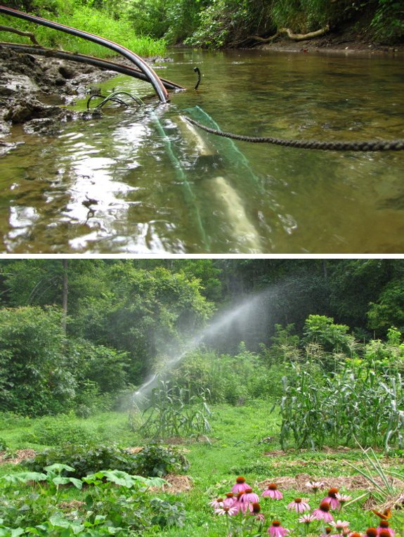 220 volt pump used to get water out of local creek