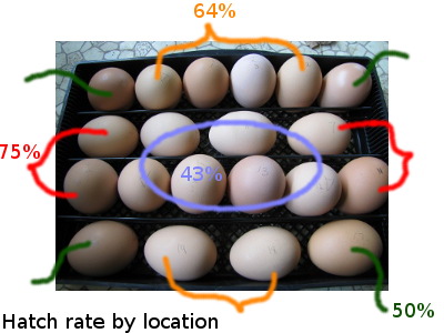 Hatch rate by location