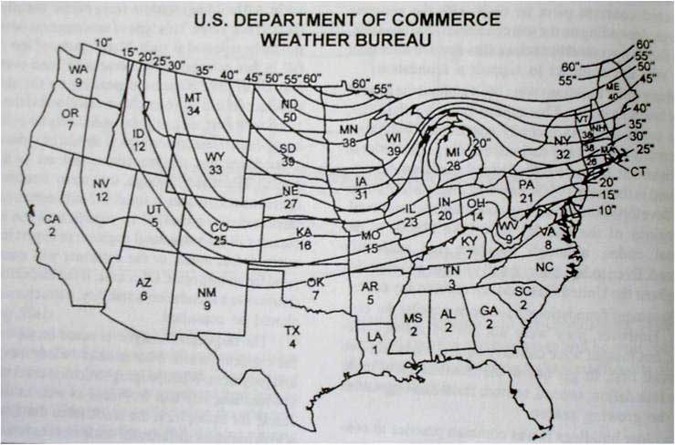 Frost depth map