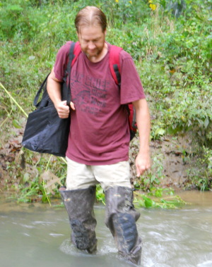 crossing the creek after 1 day flood