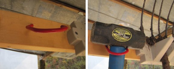 Do it yourself low budget sledge hammer holder