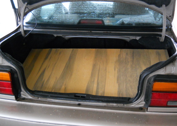making plywood fit in a small trunk