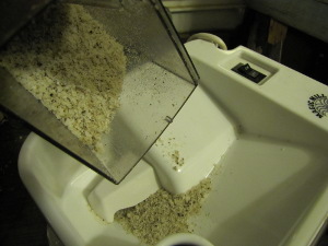 Grinding coconut flour