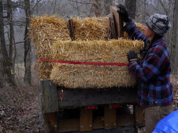 valentines day straw bale surprise