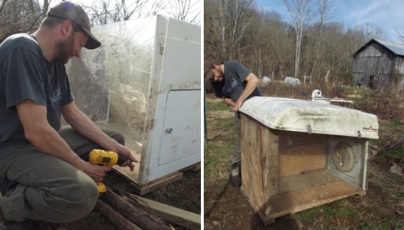 upgrading the brood coop to a more heavy duty version with a plexiglass wall