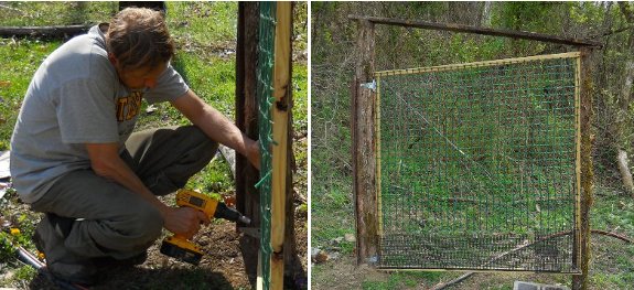 gate building for a farm perimeter to block out invading deer