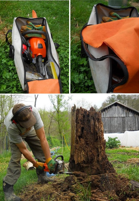 carrier bag for chainsaw being reviewed after 6 months on the job protection