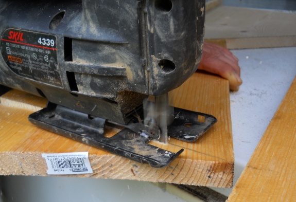 using a chest freezer as a make shift work bench