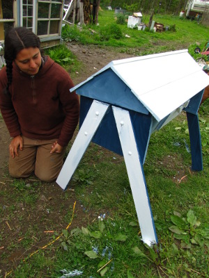 Painting a top bar hive