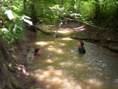 Playing in the creek