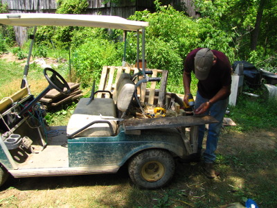 Golf cart modification