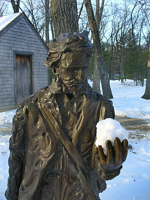 Thoreau with snowball