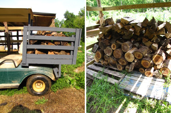 Filling the woodshed