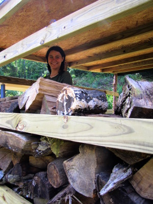 Stacking firewood