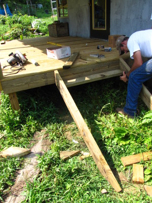 Homemade stair risers