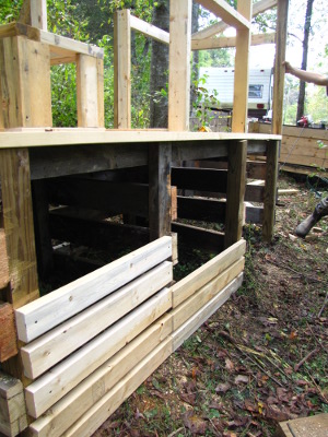 Composting toilet back door