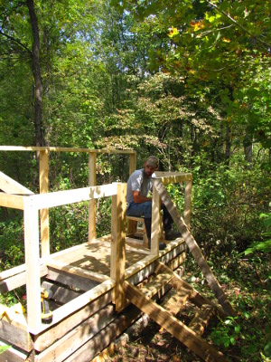 Open air outhouse