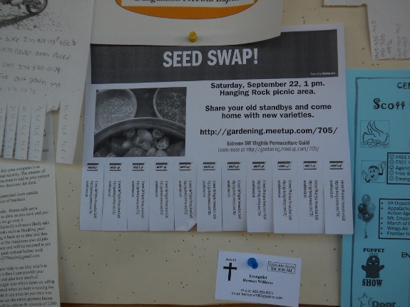 planning a seed swap this Saturday afternoon