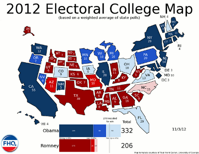 Electoral college map