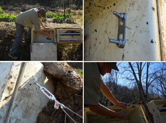 Refrigerator root cellar anchoring