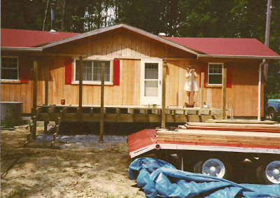 Redwood siding