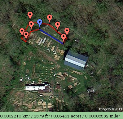 Calculating area of a pasture