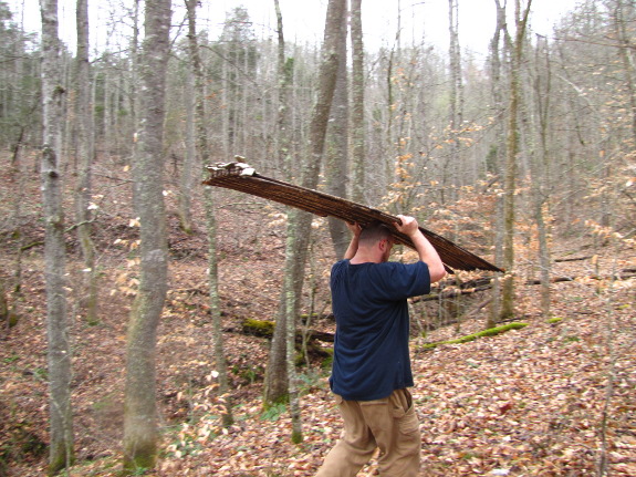 Carrying yurt pieces
