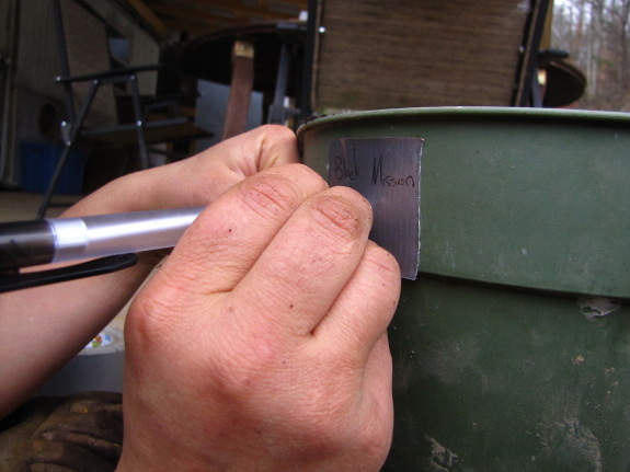 Labelling a pot