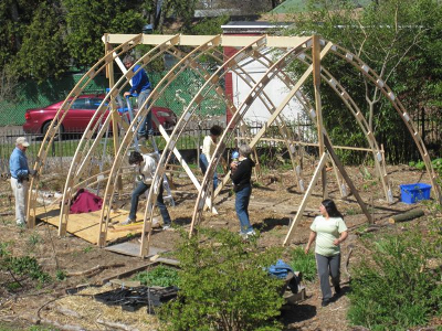 Bioshelter greenhouse