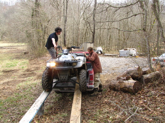 Loading up an ATV