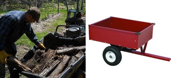 comparing new ATV trailer with old Heavy Hauler