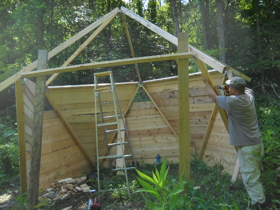 almost finished with starplate wall chicken coop