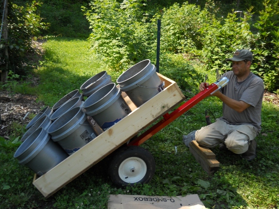 ATV lawn trailer bucket hauler