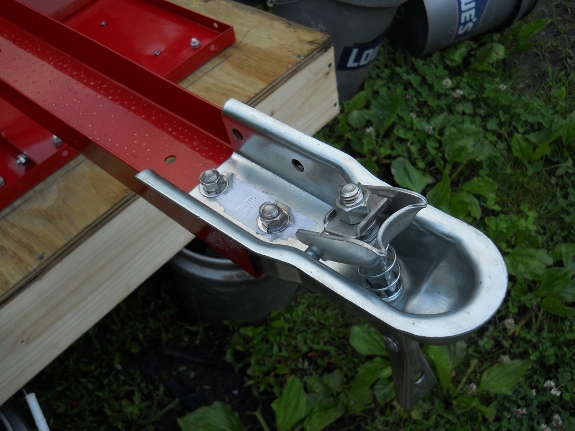 hitch coupler installation to a lawn trailer diy photo
