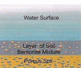 Sealing a pond with bentonite