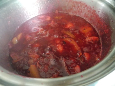 Cooked-down jam