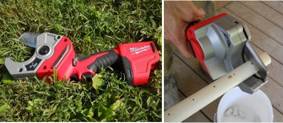 Milwaukee M12 cordless PVC shear cutter