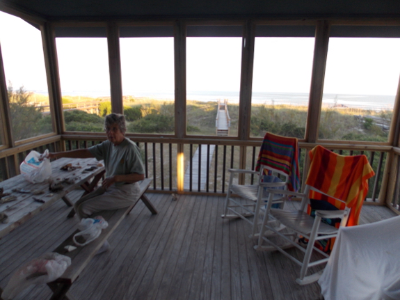 Beach house porch