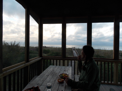 Dawn on the porch