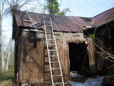 Tearing down an
old house