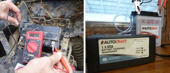 Using AutoCraft battery charger to charge up ATV battery at 7 hours for a full charge at 1.5 amps