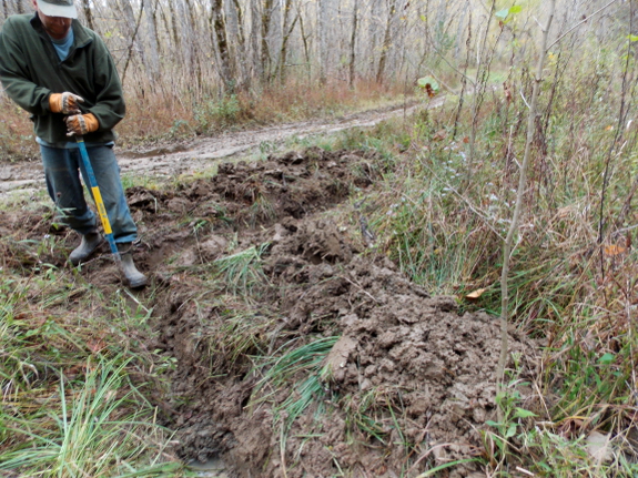 Perpendicular
ditching