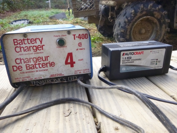 comparing old battery charger with new one