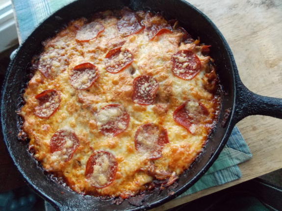 Cabbage pizza skillet