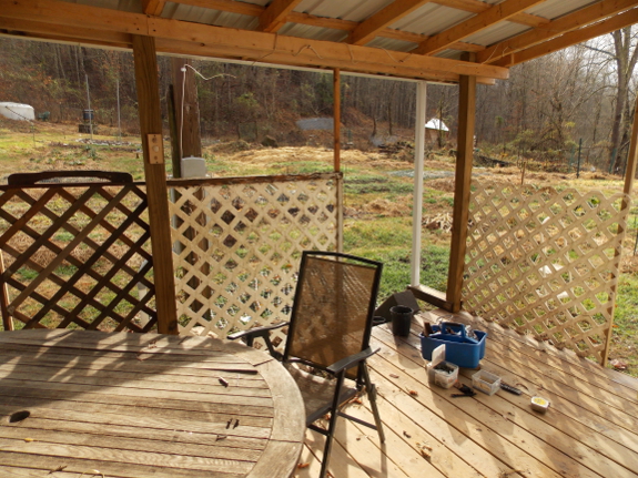 Porch shade trellis