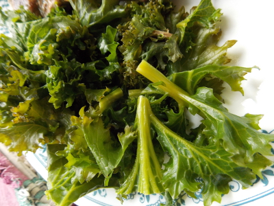 Steamed kale
